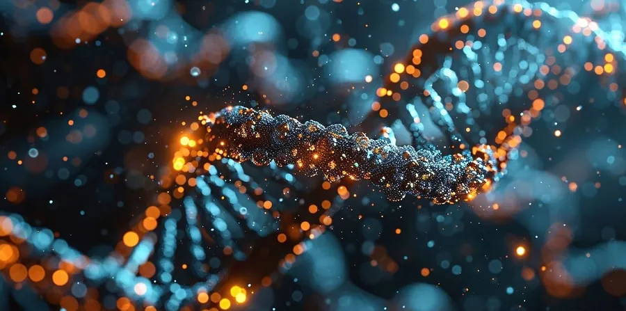 Representação de DNA — exames genéticos